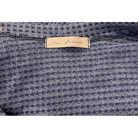 Ladies XS Lightweight Waffle Knit Top Pullover Blouse Purple Oversized NWT - Picture 5 of 5